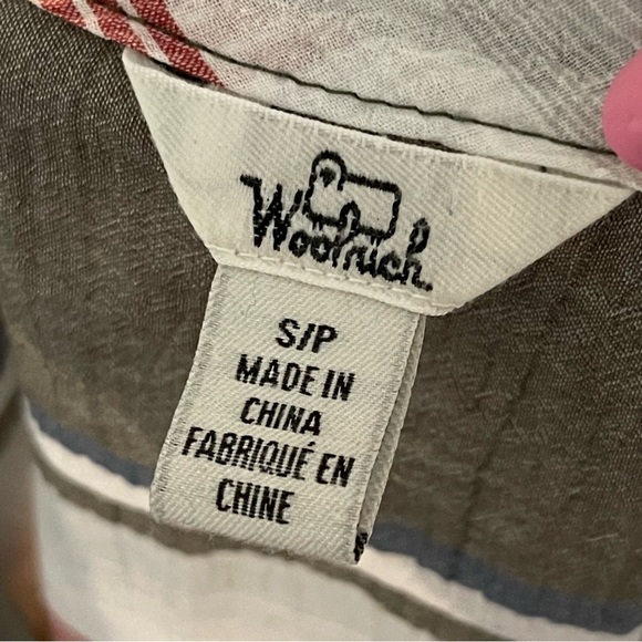 WOOLRICH Stripe Top Blouse with Pockets - Picture 6 of 7